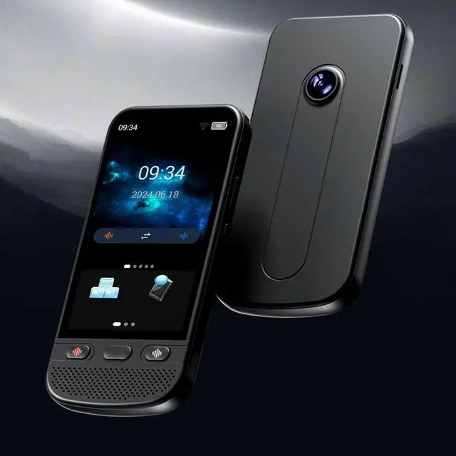 Alt view image 5 of 7 - Language Translator Device, 138 Languages Two Way Real Time Voice Translation Built in 1GB + 8GB Memory, Large Screen Pocket Translator Support Voice Text Photo Translation