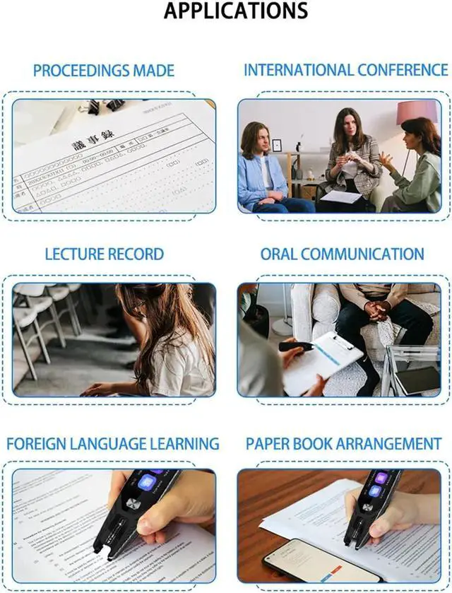 Alt view image 2 of 7 - Language Translator Pen, Portable Scan Device with AI Smart Technology and 134 Online Translations for Business Learning Travel