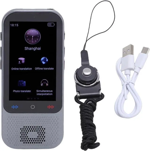 Alt view image 7 of 7 - AI Voice Translator, Language Translator Device 138 Languages, 1GB and 8GB 3 Inch Touchscreen, Offline Online Real Time Photo Voice Translation for Business Learning Travel