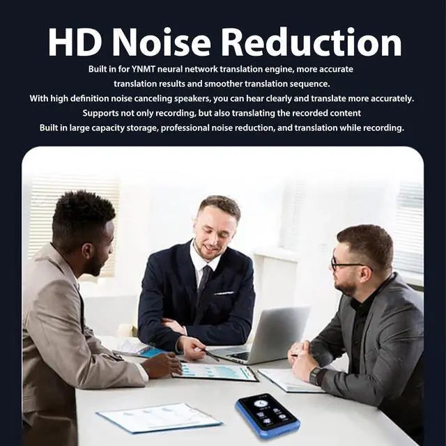 Alt view image 5 of 7 - Language Translator Device, Portable Instant Translator with 3.0inch Touchscreen, 138 Languages High Accuracy Smart HD Noise Reduction AI Voice Translator for Travel