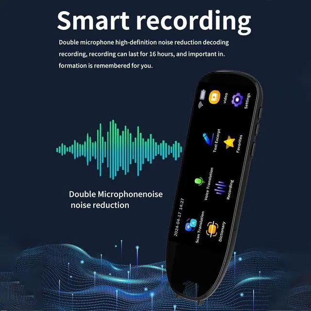 Alt view image 5 of 7 - Scan Translation Pen, OCR Digital Reading Pen Scan Reading Pen Offline Online Smart Reader Portable 2 Way Language Translator Device 5.0in Ultra Big Screen