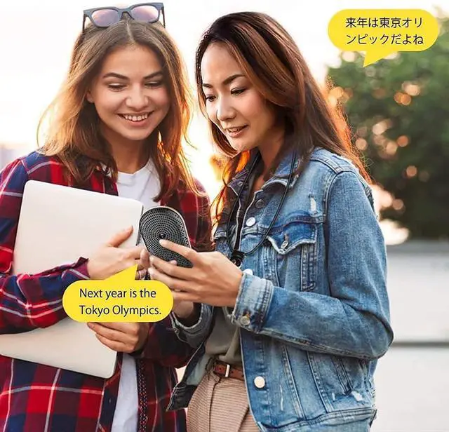 Alt view image 6 of 6 - Language Translator Device with Camera Translation Bluetooth Earphones Connection 2.4 Inch Screen 106 Languages Two Voice Translation