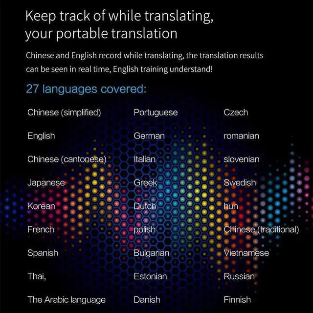 Alt view image 5 of 7 - Language Device, Smart Voice, 89 Languages Real-Time Translation, Remote International Conference for Business Travel Learning,Gold