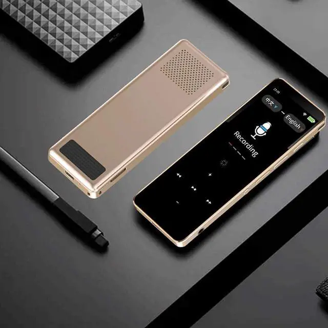 Alt view image 7 of 7 - Language Device, Smart Voice, 89 Languages Real-Time Translation, Remote International Conference for Business Travel Learning,Gold