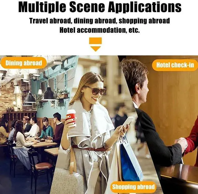 Alt view image 5 of 6 - 76 Languages Voice Translator English Japanese Korean French Russian German Chinese Spanish Translation Travel Translator (White)