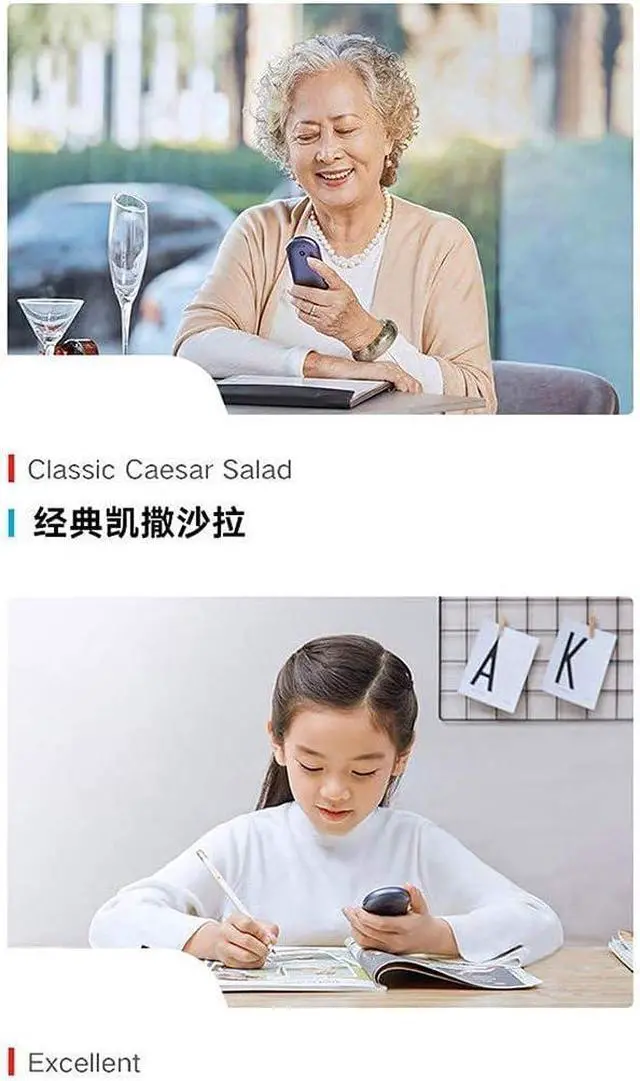 Alt view image 3 of 6 - Language Translator Device with Camera,15 Days Long Standby, High-Power Loudspeaker,3 Inch Screen Voice Translation (Flame red)