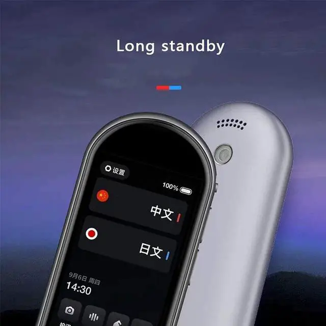 Alt view image 6 of 6 - Language Translator Device with Camera,15 Days Long Standby, High-Power Loudspeaker,3 Inch Screen Voice Translation (Flame red)