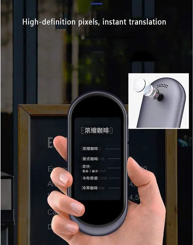 Alt view image 5 of 6 - Language Translator Device with Camera,15 Days Long Standby, High-Power Loudspeaker,3 Inch Screen Voice Translation (Flame red)