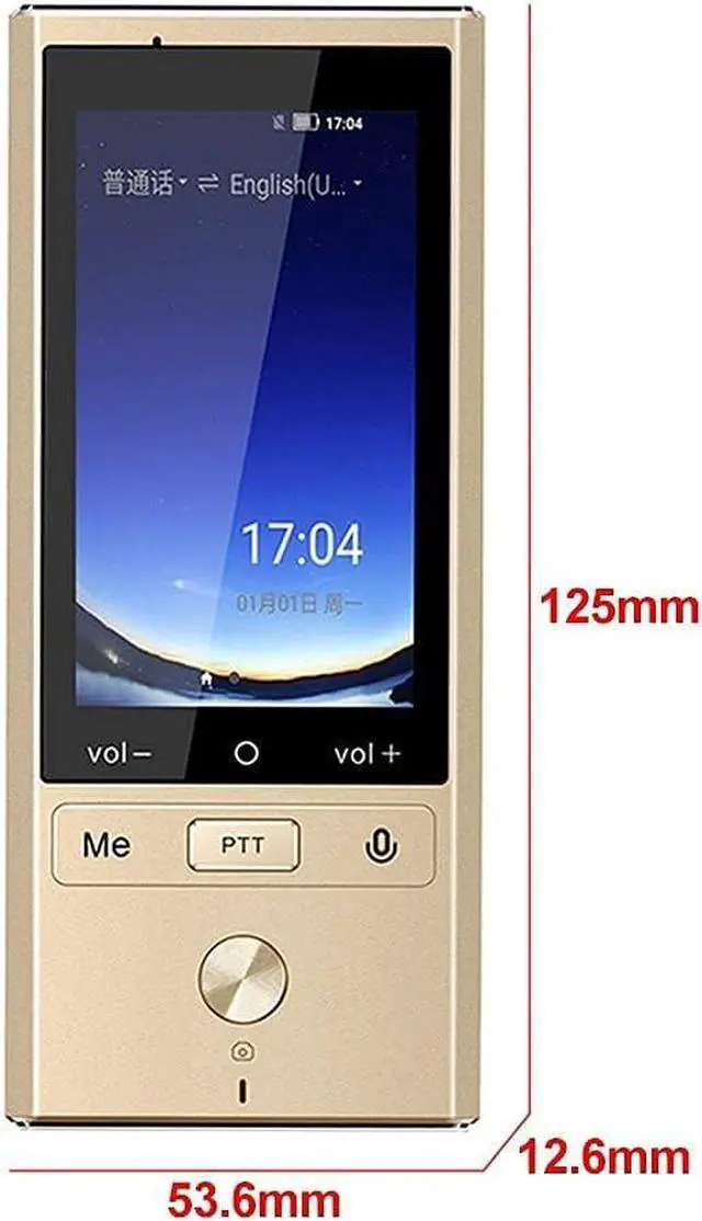 Alt view image 7 of 7 - 107 Languages Real Time Translation Smart Voice Translator WiFi+GPS+BT Multilingual Translator for Travel Meeting High Accuracy (Silver Grey)