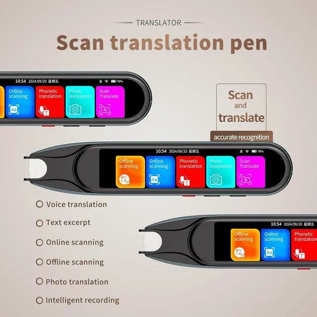 Alt view image 2 of 6 - Translation Pen,Reading Pen for Dyslexia,142 Language Scan Translator Pen,Online/Offline/Text to Speech/Photo traductor Pen,Language Learners,Travel, Business People translate Pen