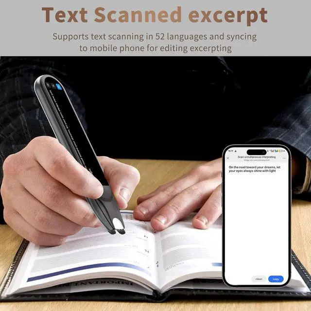 Alt view image 5 of 6 - Translation Pen,Reading Pen for Dyslexia,142 Language Scan Translator Pen,Online/Offline/Text to Speech/Photo traductor Pen,Language Learners,Travel, Business People translate Pen