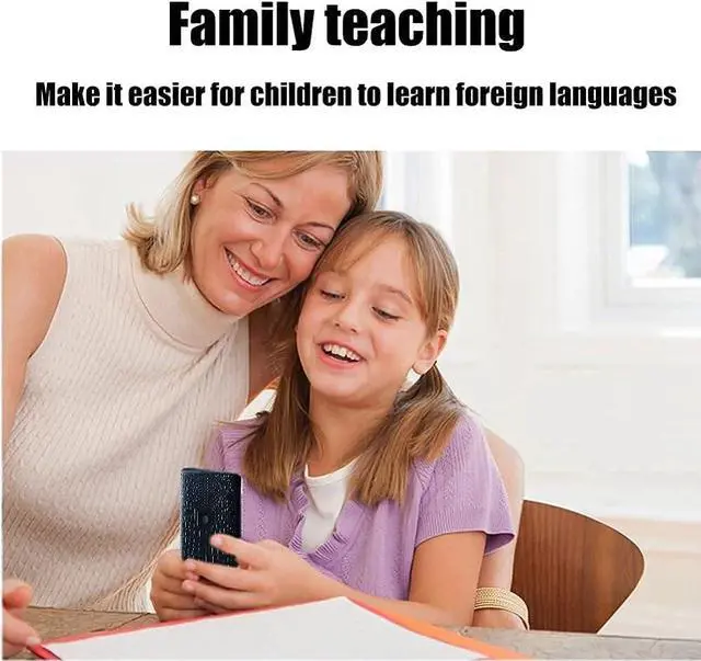 Alt view image 4 of 6 - 76 Languages Voice Translator English Japanese Korean French Russian German Chinese Spanish Translation Travel Translator (Color : White) (Black) Elegant Vision (Black)
