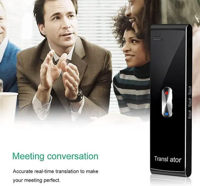 Alt view image 4 of 6 - Portable Mini Wireless Smart 70 Languages Two-Way Real Time Instant Voice APP Bluetooth Happy Many Times Lofty Ambition Independence,Silver