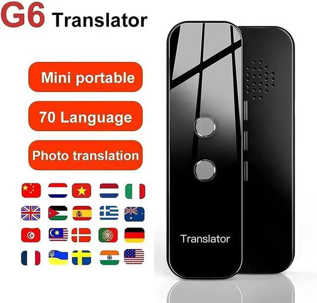 Alt view image 7 of 7 - Smart Voice Translator Smart Instant Real Time Voice 70 Languages Travel Business Translator (Color : Black) (Grey) Vision (Grey)