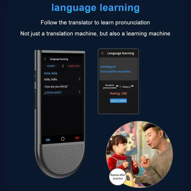 Alt view image 6 of 7 - Language Translator Device:Portable 148 Languages Real Time Two Way Translator with Voice Text Photo Translation