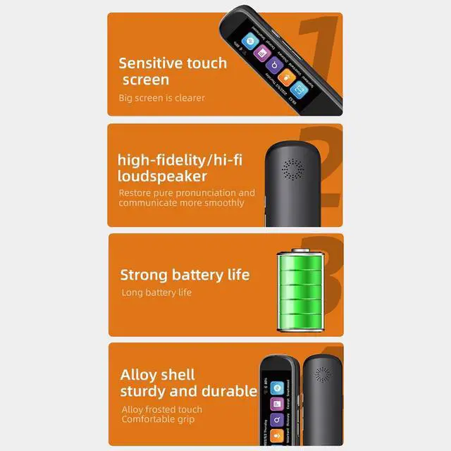Alt view image 7 of 7 - Translation Pen Language Translator Device, Offline Scanning Translation in 12 Languages, Online Voice Translation in 111 Languages, Reading Pen for Traveler Business Student.