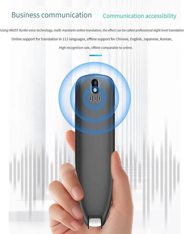 Alt view image 2 of 7 - Portable Foreign Language Translators Device - Portable Two Way Voice Interpreter, Portable Languages Two Way Instant Voice Translator, Language Translator Portable Instant Translator Device Efficenc