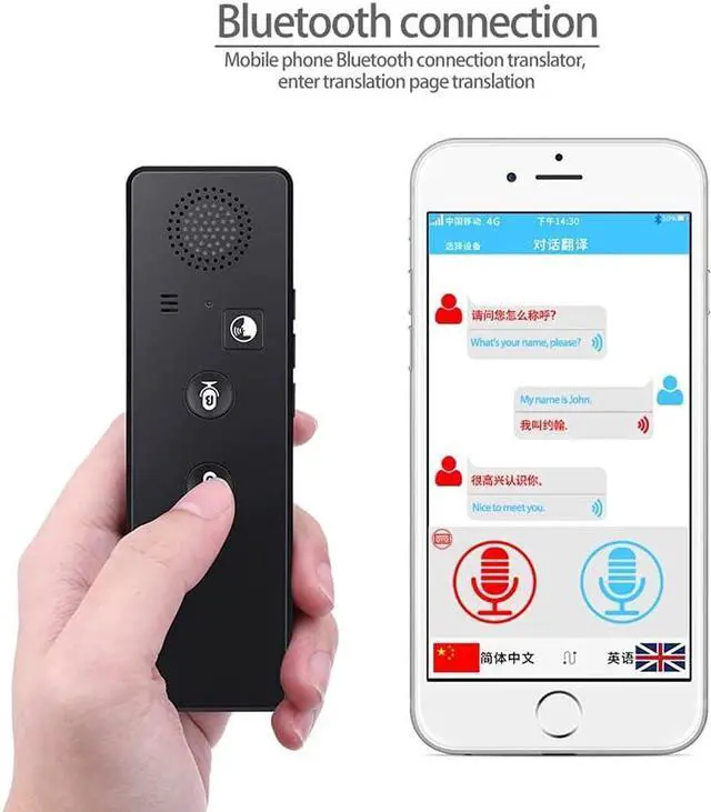 Alt view image 4 of 7 - Instant Translator,Two Way Smart Language Translator Device,Electronic Voice Pocket Translator Supports 70 Languages for Meeting Learning Travel Business Needed