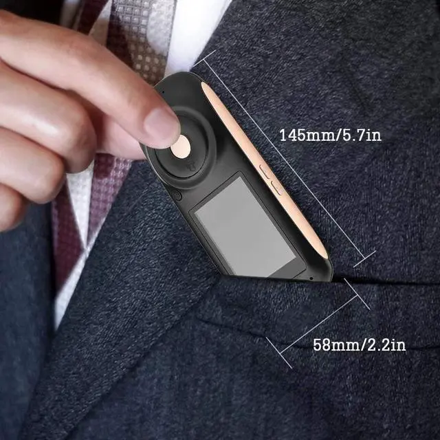 Alt view image 2 of 6 - 30 Languages Quality Simultaneous Electronic Translator Portable Voice Translator WiFi Connect,Black Needed Happy Gift Vision