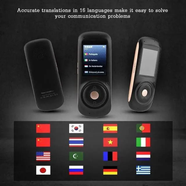 Alt view image 4 of 6 - 30 Languages Quality Simultaneous Electronic Translator Portable Voice Translator WiFi Connect,Black Needed Happy Gift Vision