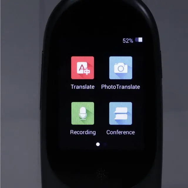 Alt view image 3 of 7 - Language Translator Device, Classic Language Translator Device, 2.4in Touch Screen Real Time Two Way Translation Portable Intelligent Voice Translator for Earbuds, Two Way Voice, Text and Photo(Grey)