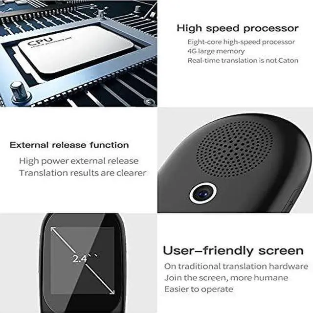 Alt view image 2 of 5 - Smart Instant Voice Photo Scanning Translator 2.4 Inch Touch Screen WiFi Support Offline Portable Multi-Language Translation Needed Efficency Needed Hopeful Vision