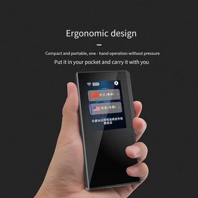 Alt view image 3 of 7 - Language Translator Portable Instant Translator Device - Portable Languages Two Way Instant Voice Translator, Portable Foreign Language Translators Device, Portable Two Way Voice Interpreter Effi