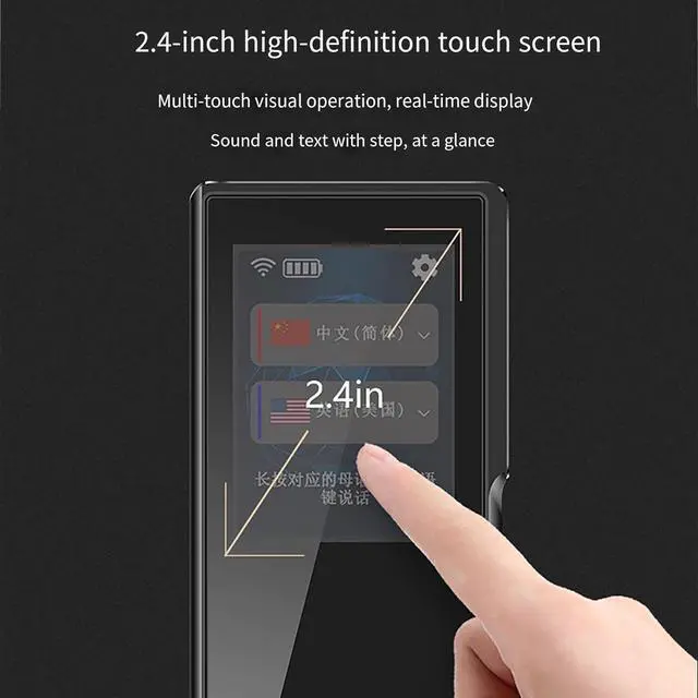 Alt view image 7 of 7 - Language Translator Portable Instant Translator Device - Portable Languages Two Way Instant Voice Translator, Portable Foreign Language Translators Device, Portable Two Way Voice Interpreter Effi