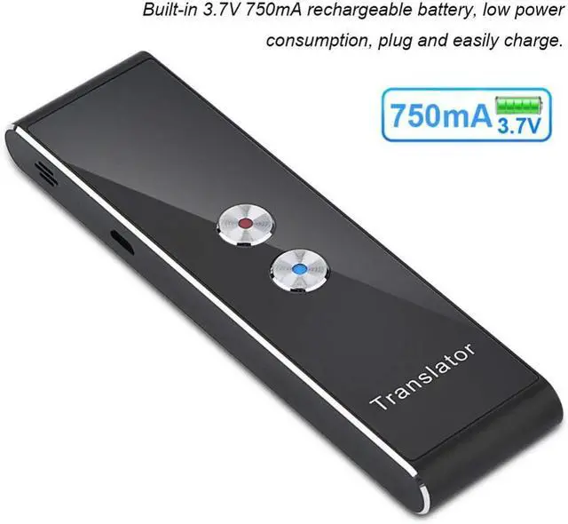 Main image of T8 Voice Translator 40 Languages Multi Languages Instant Translate Mini Wireless 2 Way Real Time Translator Bluetooth