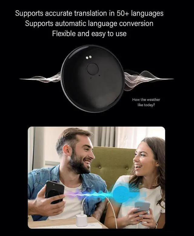 Alt view image 3 of 7 - ciciglow Two Way Language Translator, Language Translation Device Support 50+ Languages, Online Offline AI Voice Photo Translation for Androids, Business, Learning, Travel