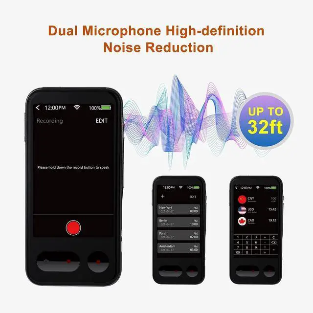 Alt view image 2 of 5 - Support 138 Languages Wireless Portable Simultaneous Interpretation Language Translation Device Voice Translator,