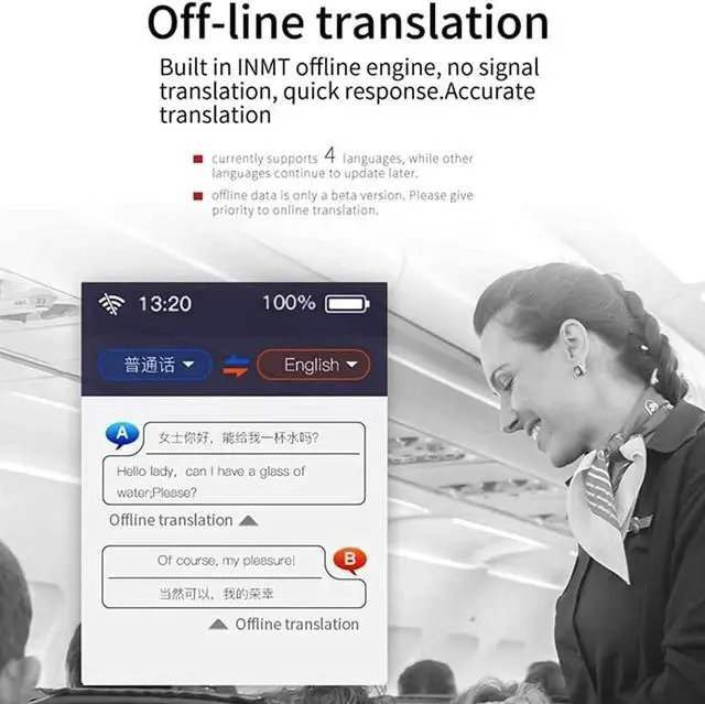Alt view image 5 of 7 - Portable Language Translator Device,Two Way Instant Voice Translator Support 75 Languageswith Camera Translation for Travelling Abroad Learning Shopping Business Chat Needed Efficency Needed (White)