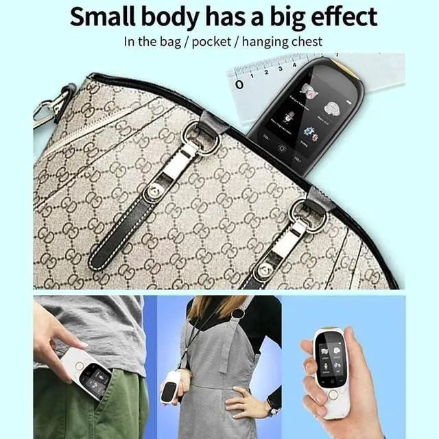 Alt view image 2 of 7 - Portable Language Translator Device,Two Way Instant Voice Translator Support 75 Languageswith Camera Translation for Travelling Abroad Learning Shopping Business Chat Needed Efficency Needed (White)