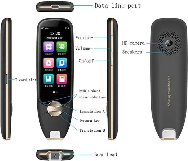 Alt view image 2 of 7 - Scan Dictionary Pen Language Translator 3.5 inch Sn Translation Reading Pen Photo Voice Translation Pen Offline WiFi 116 Languages Translator Device Needed Hopeful charitable Chaser of Light