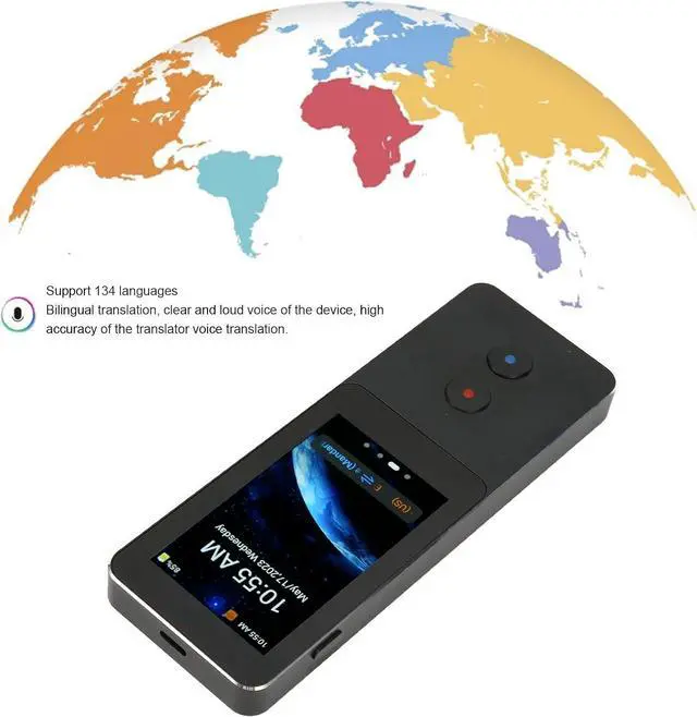 Alt view image 2 of 7 - Language Translator Device, Portable Real Time Voice Translation 134 Languages, Two Way Translator Device 1GB 8GB 3.0in Touch Screen Offline Translator for Learning Travel Vision