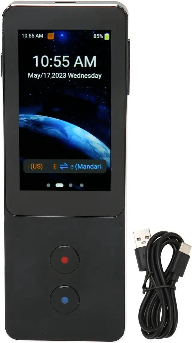 Alt view image 6 of 7 - Language Translator Device, Portable Real Time Voice Translation 134 Languages, Two Way Translator Device 1GB 8GB 3.0in Touch Screen Offline Translator for Learning Travel Vision