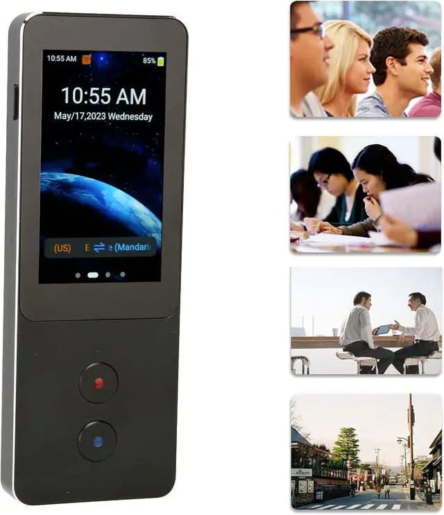 Alt view image 7 of 7 - Language Translator Device, Portable Real Time Voice Translation 134 Languages, Two Way Translator Device 1GB 8GB 3.0in Touch Screen Offline Translator for Learning Travel Vision