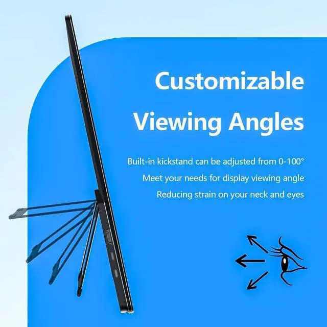 Alt view image 7 of 7 - 24 2.5K 2560 * 1440 Portable Monitor 180Hz 120% sRGB USB-C HDMI Large Gaming Second Extender Display Monitor Adjustment Stand for MacBook Laptop,Camera,Desktop,PS5/4, Xbox, Switch,Phone