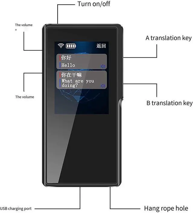 Alt view image 2 of 5 - Electronic Language Translator Device,Smart Instant Language Translator Device,Instant Language Voice Translator Device, Classic Language Translator Device