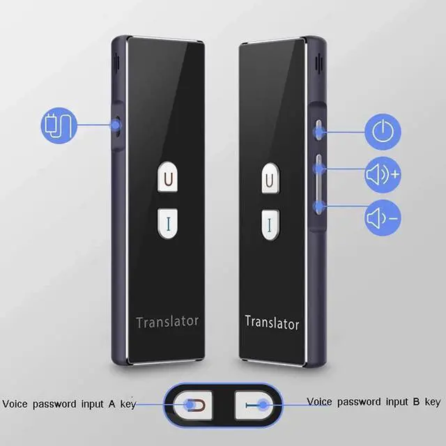 Alt view image 3 of 7 - Language Translator, Smart Instant Voice Translator Device, with 40 Languages Two-Way Real-Time, for Travel Abroad Learning Shopping Business Chat Recording Translations Decoration charitable Chaser