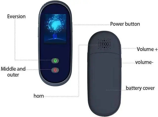 Alt view image 6 of 7 - Language Translator Device Real Time, Translator Device, Instant Language Translator Device Support 28 Languages, Real-time for Learning Shopping Travel Business Needed Hopeful Elegant Vision (Black