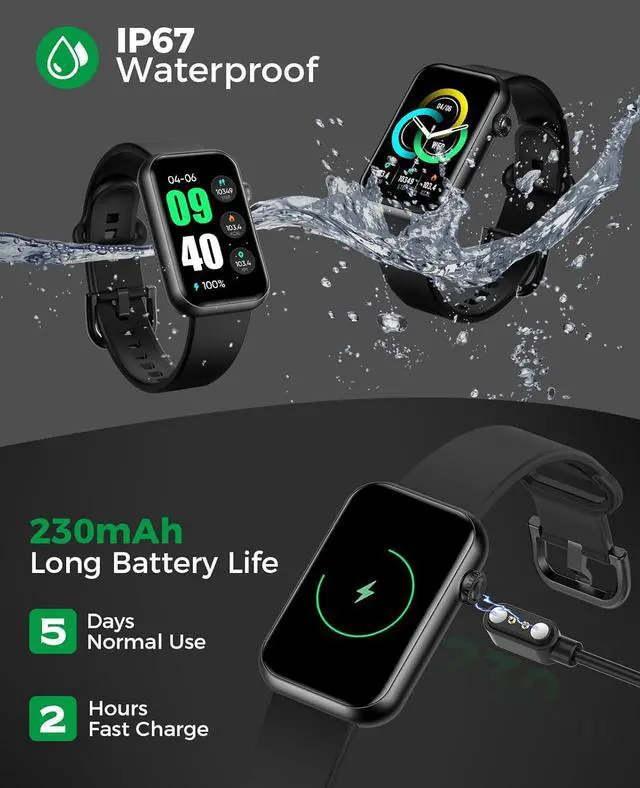 Alt view image 5 of 7 - Smart Watch Fitness Tracker (Answer/Make Call), 24/7 Heart Rate Spo2 Blood Pressure Monitor Sleep Tracker, 114 Sports Modes Pedometer Calorie Step Tracker, Waterproof Activity Tracker for Women Men