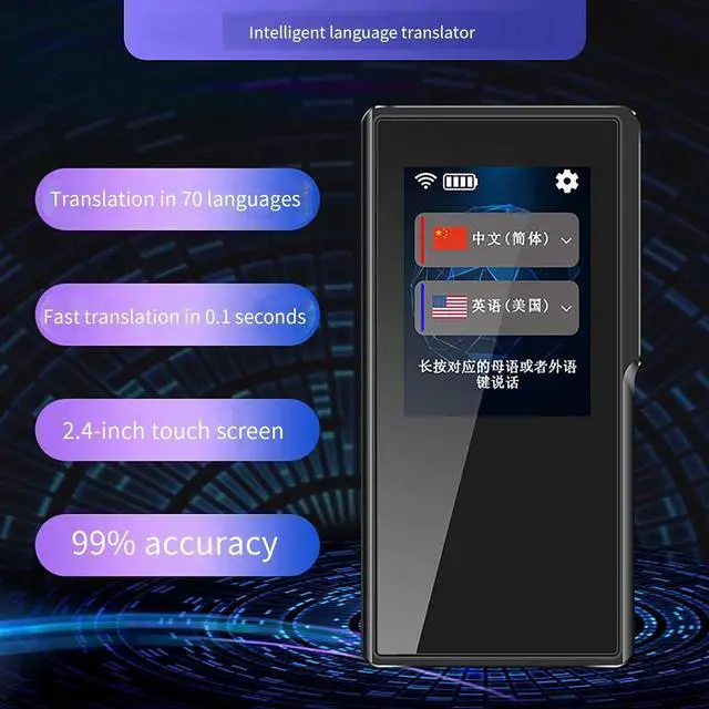 Alt view image 4 of 7 - Language Translator Portable Instant Translator Device - Portable Languages Two Way Instant Voice Translator, Portable Foreign Language Translators Device, Portable Two Way Voice Interpreter Effi