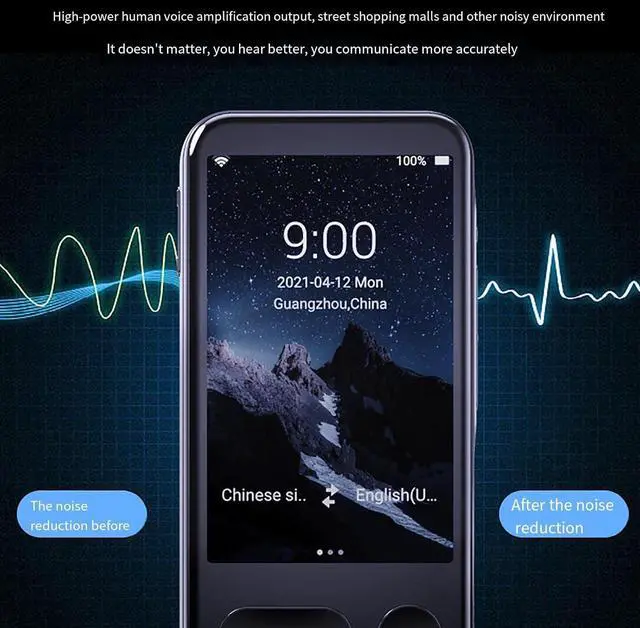 Alt view image 6 of 7 - Language Translator Portable Instant Translator Device - Portable Languages Two Way Instant Voice Translator, Portable Two Way Voice Interpreter, Portable Foreign Language Translators Device Effi