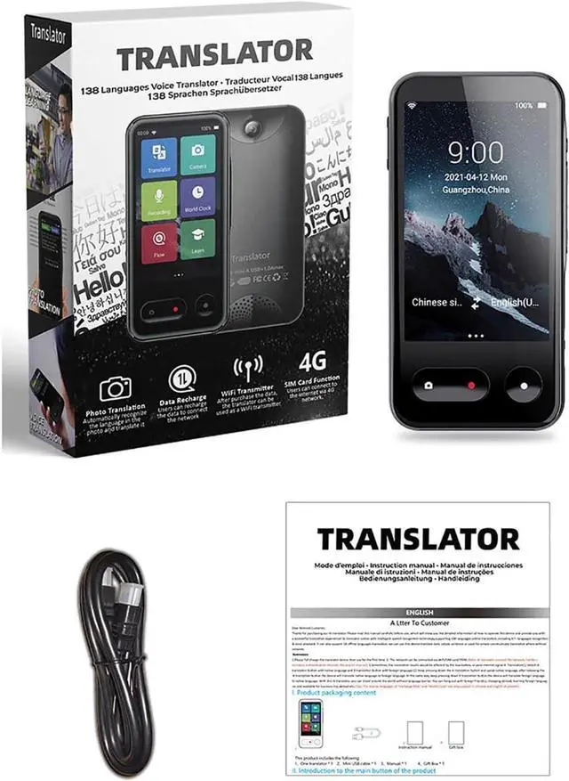 Alt view image 3 of 7 - Language Translator Portable Instant Translator Device - Portable Languages Two Way Instant Voice Translator, Portable Two Way Voice Interpreter, Portable Foreign Language Translators Device Effi
