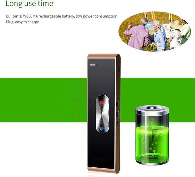 Alt view image 3 of 7 - Portable Language Translator Device - Instant Voice Translator Device Two Way, Real Time Voice Translator Device, Mobile Scanner Translator, Multilingual Language Translation Device happy gift St