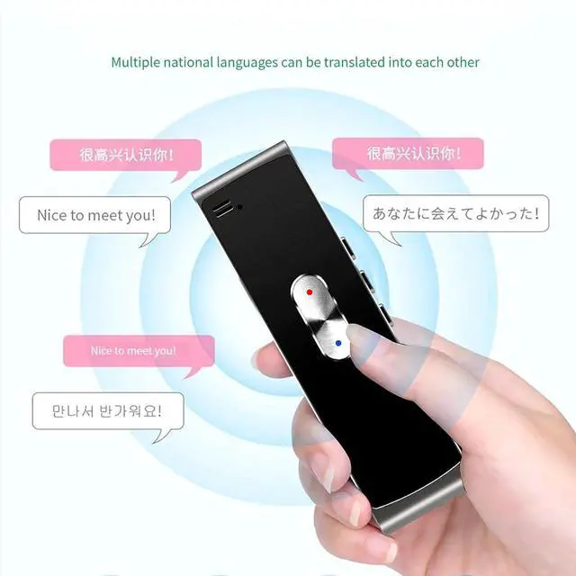 Alt view image 5 of 7 - Portable Language Translator Device - Instant Voice Translator Device Two Way, Real Time Voice Translator Device, Mobile Scanner Translator, Multilingual Language Translation Device happy gift St