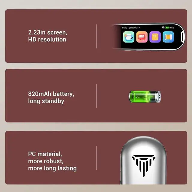 Alt view image 7 of 7 - OCR Digital Reading Pen Traductor de Idiomas Smart Pen Dyslexia Kids Adult Instant Voice Translator for Study Travel Business