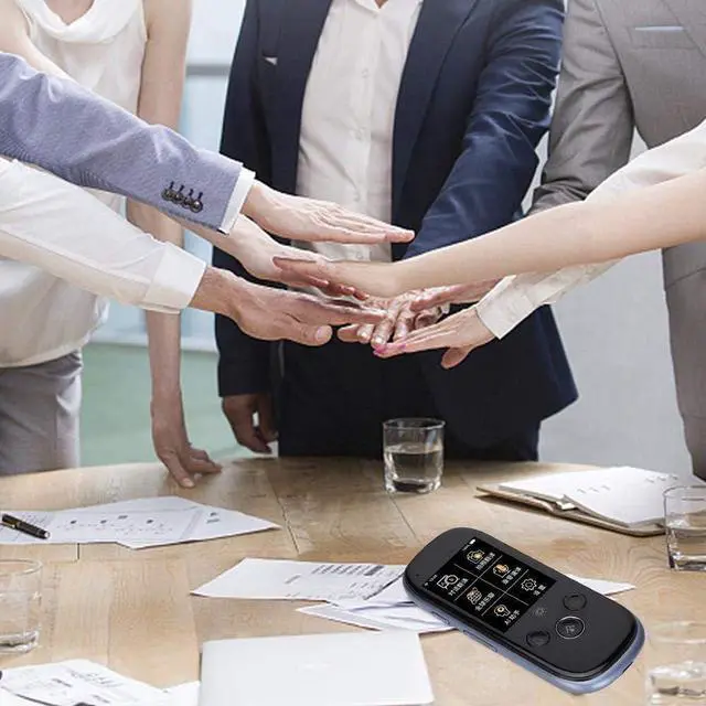 Alt view image 6 of 6 - Smart Translator, 2.4Inch Touch Screen WiFi Portable Two-Way Real-Time Multi Language Voice Translator Support 45 Languages Photo Translation Device,Purple Chaser of Light