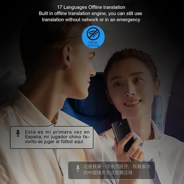 Alt view image 4 of 7 - Language Translator Device 138 Online 17 Offline Languages 1G Plus 16G Smart Translation Device Support Photo Recording Translation Device for Business Learning Travel
